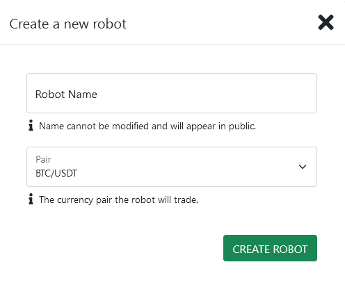 Créer des Robots